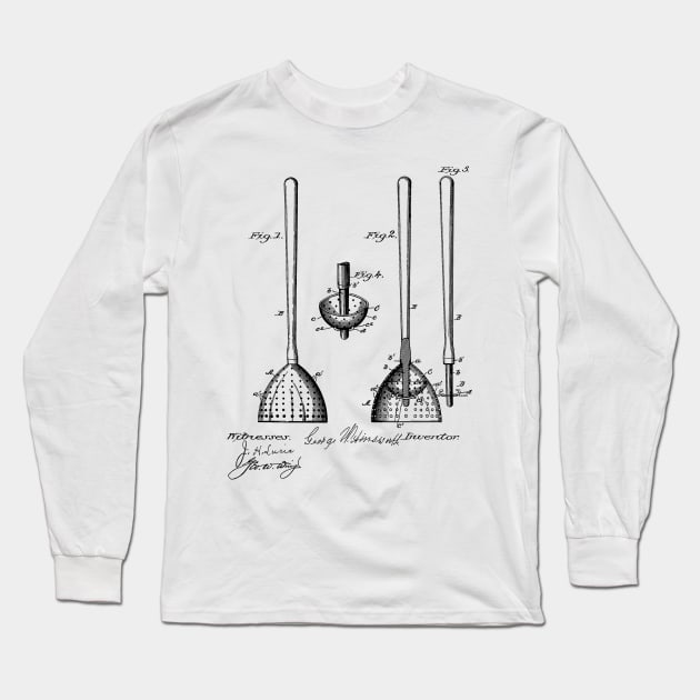 Clothes Pounder Vintage Patent Hand Drawing Long Sleeve T-Shirt by TheYoungDesigns